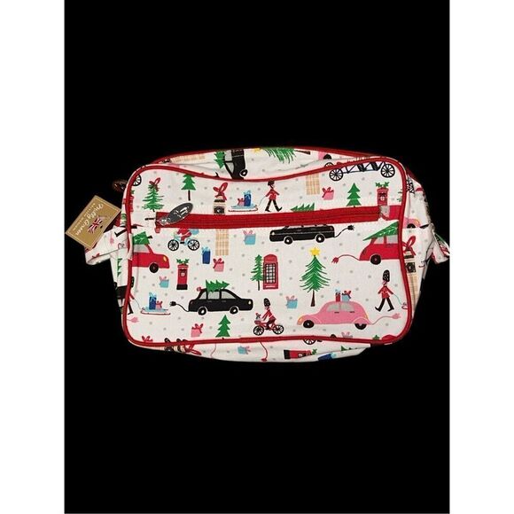 NEW WITH TAGS BEAUTIFUL Milly Green British Design London Zip Up Toiletry Travel - Picture 1 of 8